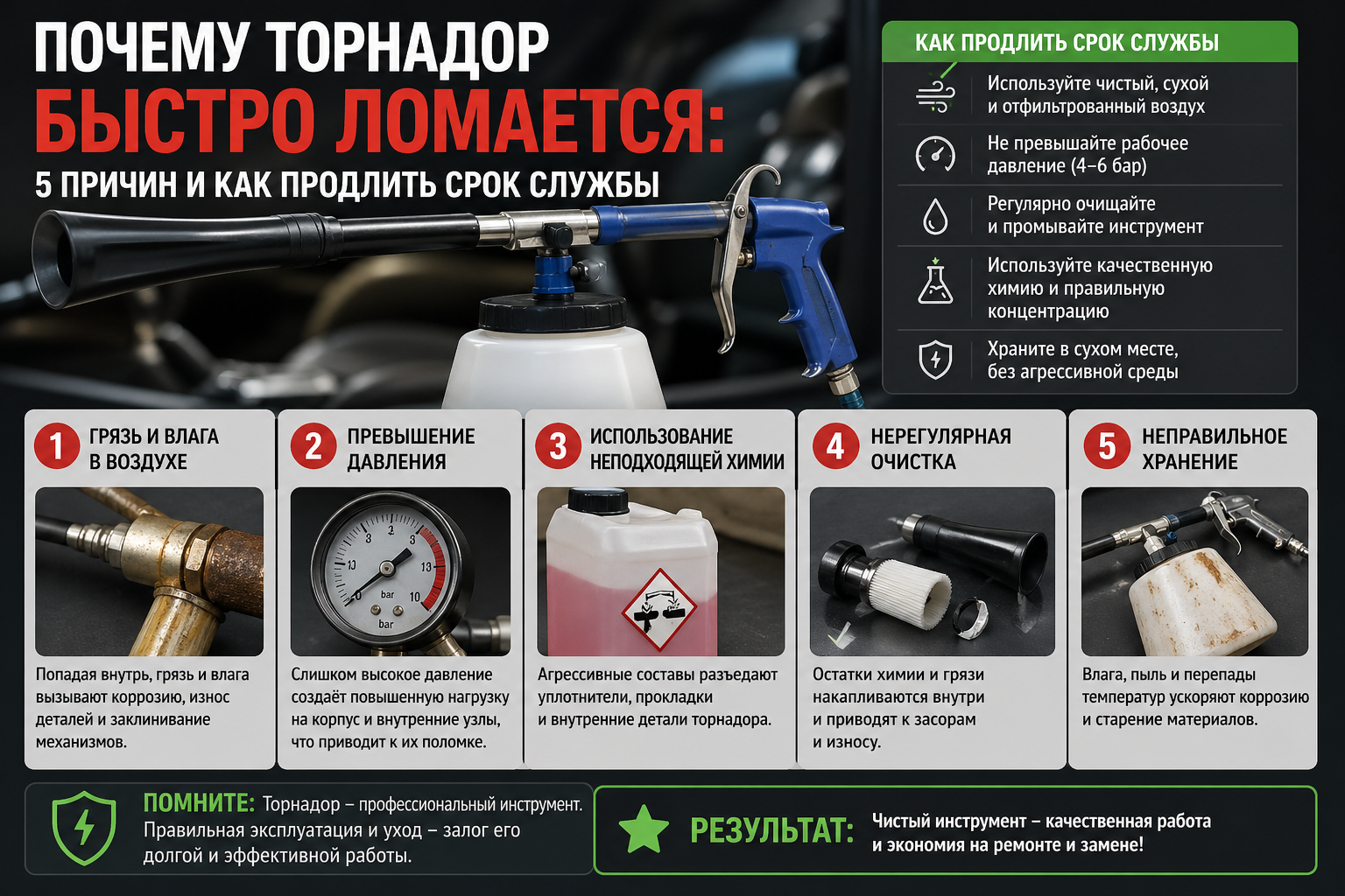 Почему торнадор быстро ломается: 5 причин и как продлить срок службы