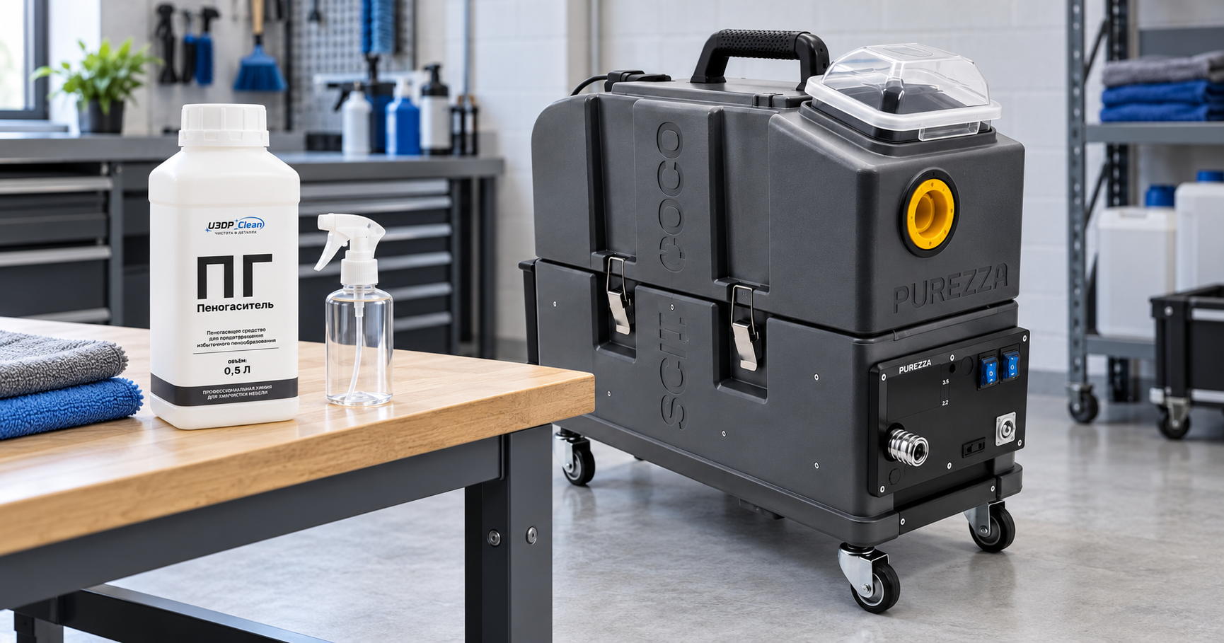 Purezza Scirocco и пеногаситель ПГ U3DP Clean — иллюстрация по фото товаров