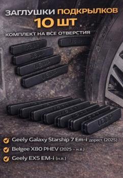 Заглушки отверстий подкрылков в Geely Starship 7
